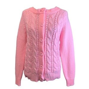 1970s Vintage Kmart Fashion Pink Cardigan
